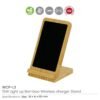 Bamboo Fast Wireless Charger Stand 15W with LED Logo – Eco-Friendly Qi Charging Solution