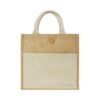 Eco-Friendly Jute Tote Bag with Cotton Pocket & Button Closure – Sustainable & Customizable