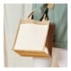 Eco-Friendly Jute Tote Bag with Cotton Pocket & Button Closure – Sustainable & Customizable