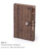 Eco-Friendly Wood Design Notebook with Sticky Notes & Pen – Sustainable Corporate Gift
